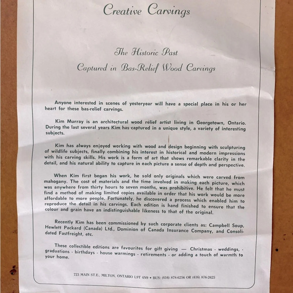 Vintage  Creative Carvings Kim Murray Horse Landscape Carving Wood Wall Art - Picture 3 of 15